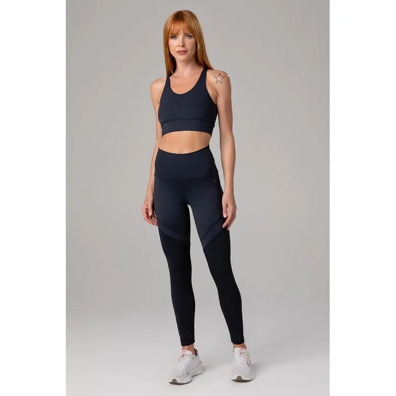 CALÇA LEGGING EMANA RIB LINE - VERÃO25/26 - PRETO M/M