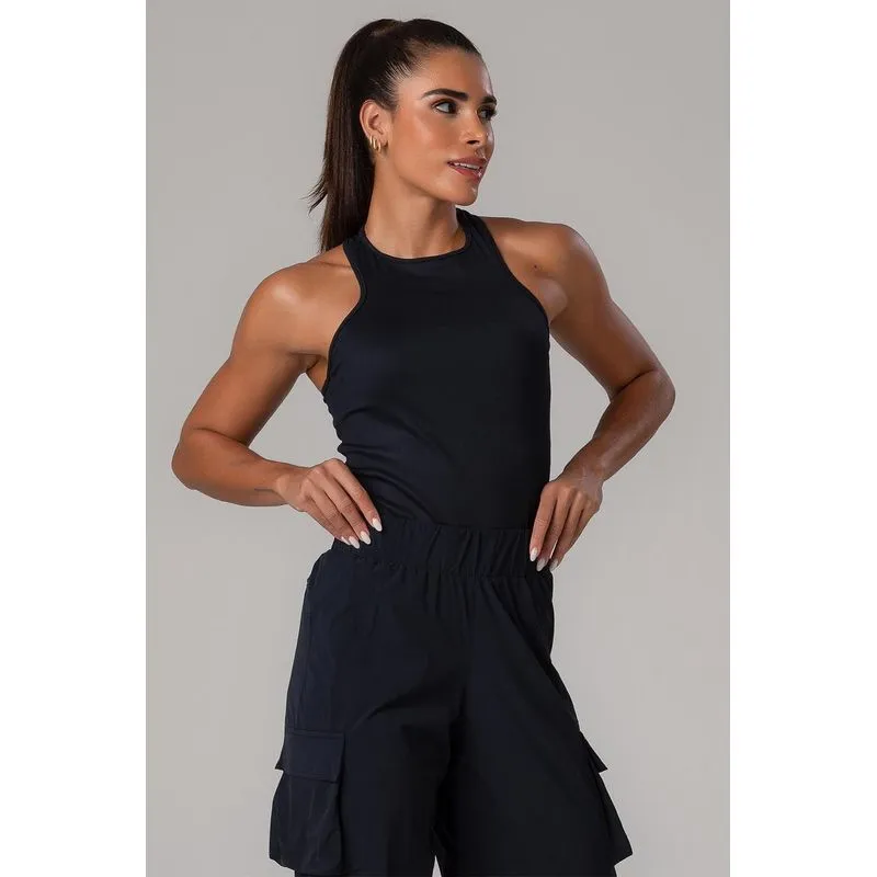 BLUSA BLUSA RIB FIT - VERÃO25/26 - PRETO P/S