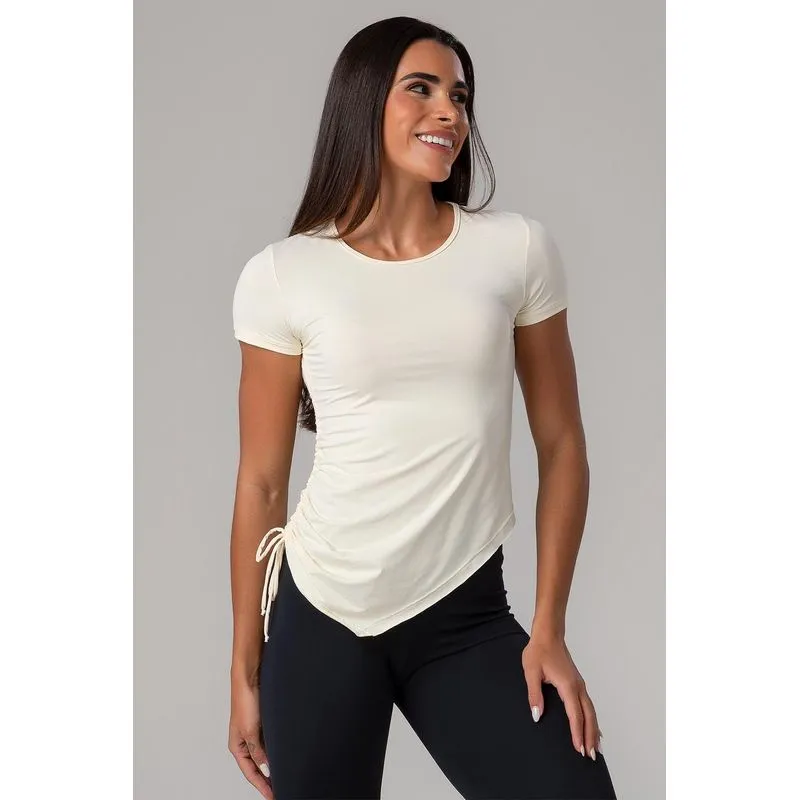 CAMISETA NEUTRAL DRAPE - VERÃO25/26 - CRISTAL P/S