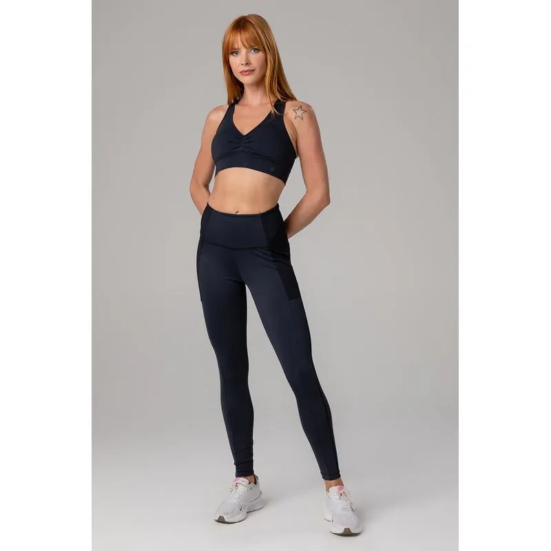 CALÇA LEGGING EMANA RIB - VERÃO25/26 - PRETO G/L