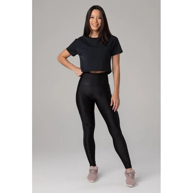CALÇA LEGGING ENERY AERO BOLSO CÓS - VERÃO25/26 - PRETO M/M