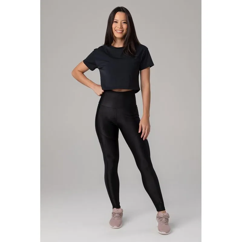 CALÇA LEGGING ENERY AERO BOLSO CÓS - VERÃO25/26 - PRETO G/L