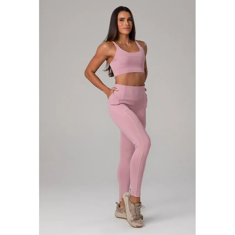 CALÇA LEGGING FLEX LINE COM BOLSOS - VERÃO25/26 - ORQUÍDEA G/L