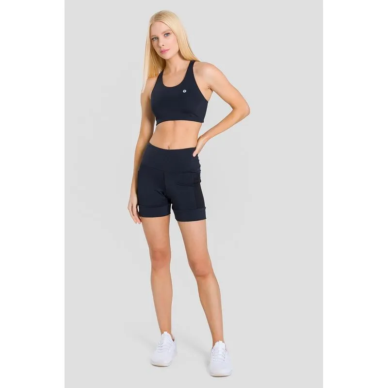 SHORTS COVER MESH RUNNING COM BOLSOS ADULTO - PRETO P/S