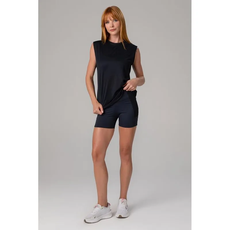 SHORTS EMANA RIB - VERÃO25/26 - PRETO P/S
