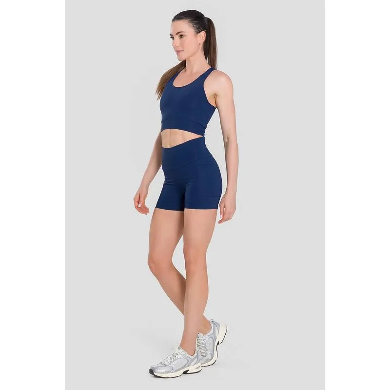 SHORTS FLEX RUNNING POCKETS ADULTO - MARINHO M