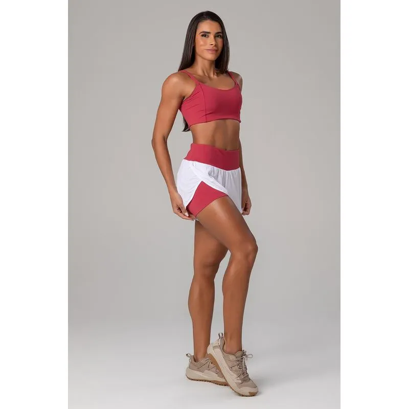 SHORTS-SHORTS TEXTURE AIR COM BOLSO CÓS - VERÃO25/26 - AMEIXA P/S
