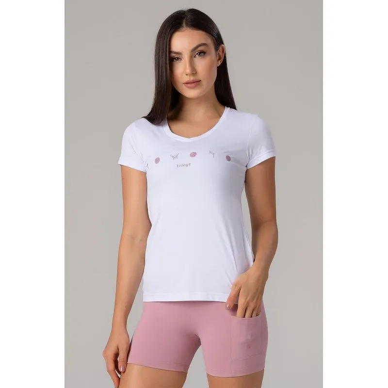 T-SHIRT ECO DRY GAME - VERÃO25/26 - BRANCO P/S