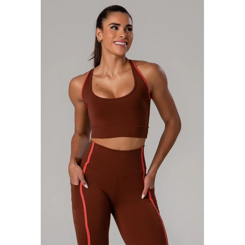 TOP HIGH COMPRESSION LINE COM BOJO - VERÃO25/26 - CACAU GG/XL