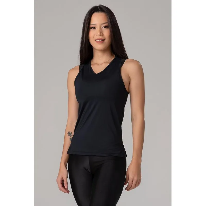 BLUSA NEUTRAL ABERTURA LATERAL ADULTO - VERÃO25/26 - PRETO M/M