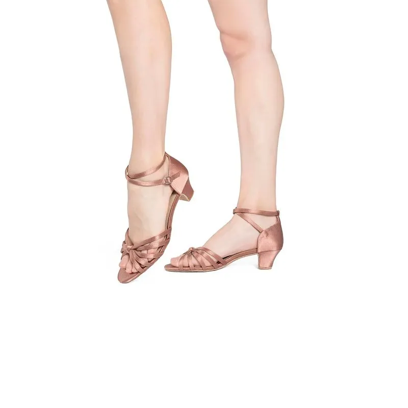 BL662 - SANDÁLIA DE DANÇA DE SALÃO - CETIM MOCHA DS26 38