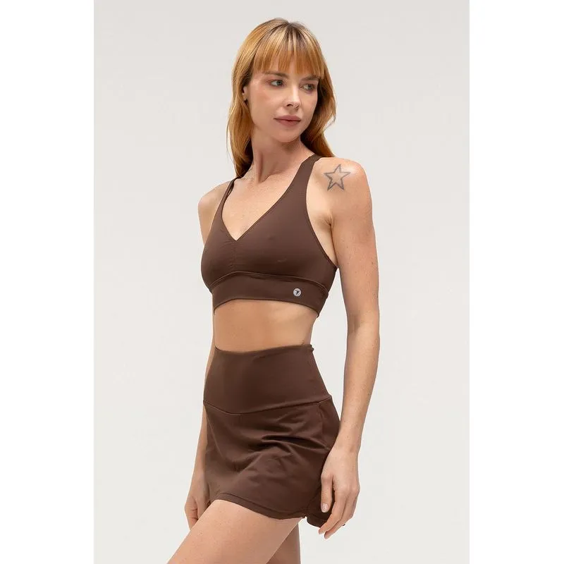 TOP SOFT CORE COM BOJO REMOVÍVEL - ESSENTIALS 26 - MARROM M