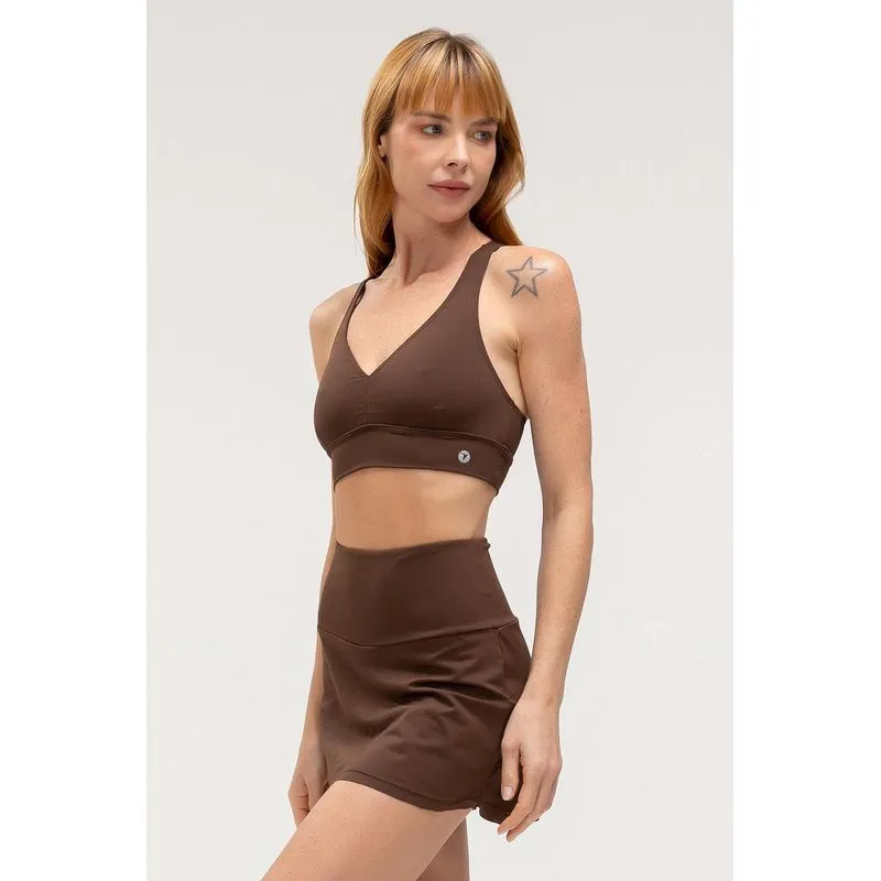 TOP SOFT CORE COM BOJO REMOVÍVEL - ESSENTIALS 26 - MARROM G