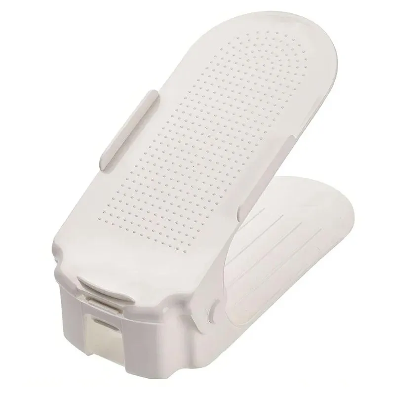 Kit 10 Organizador Sapato Branco Brilho Regulagem Altura