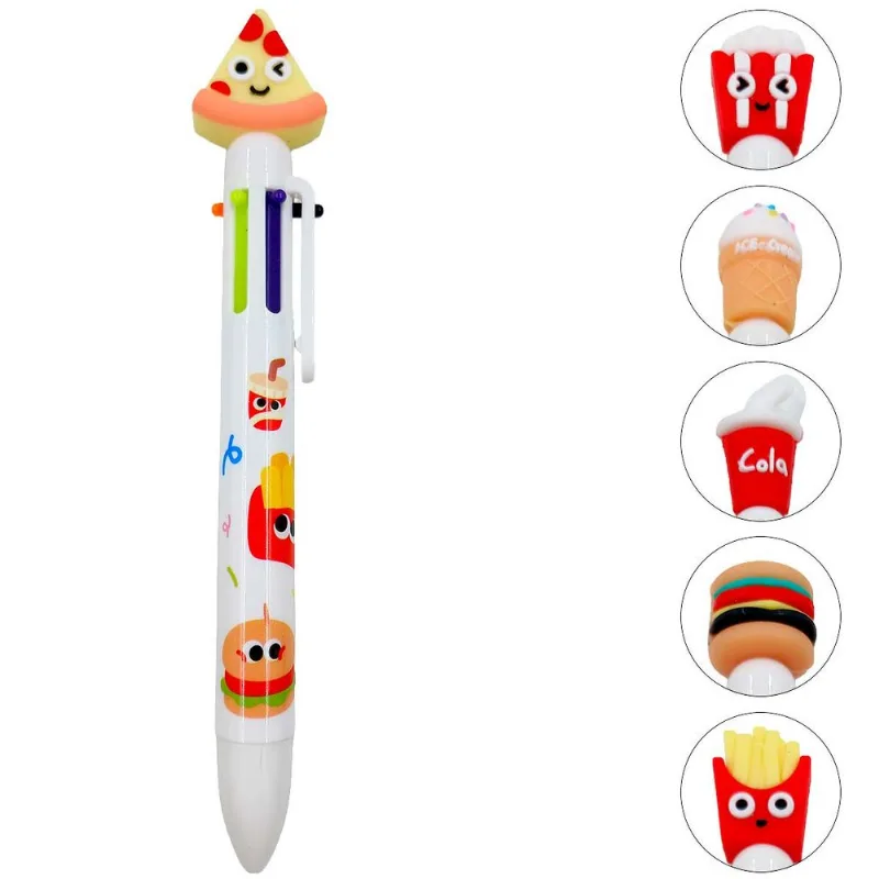 Caneta Esferográfica Snack 6 Cores 16cm em Plástico Multiart - LC