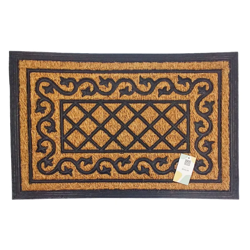 Tapete Capacho Arabescos 40x60cm em Fibra Coco Tokyo Design - LC