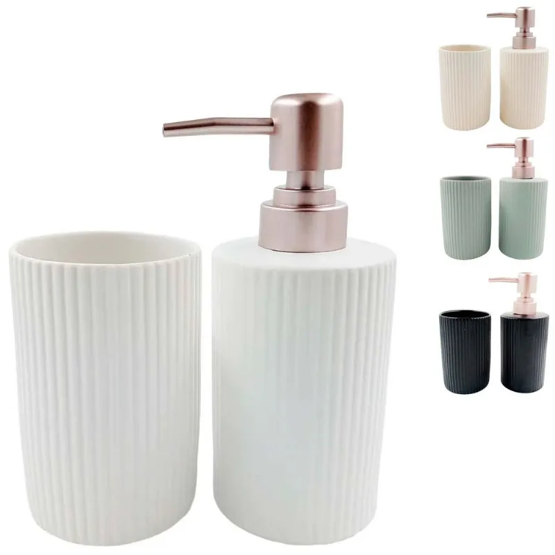 Kit Banheiro Linea 2 Peças em Cerâmica Tokyo Design-Cores sortidas