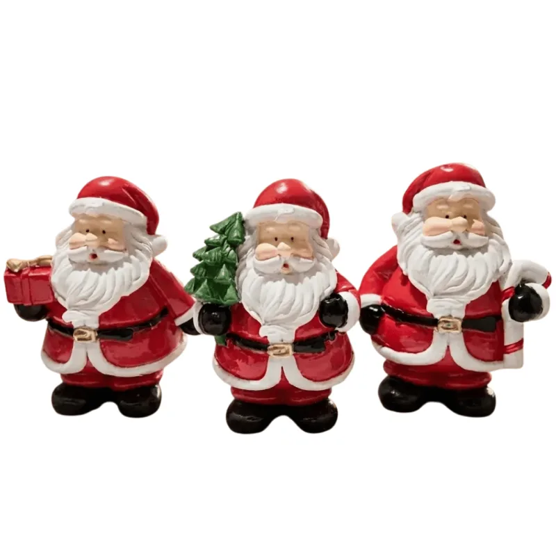 Papai Noel Decorativo em Resina 8cm - Modelos Sortidos - Multiart Christmas UNICA - LC