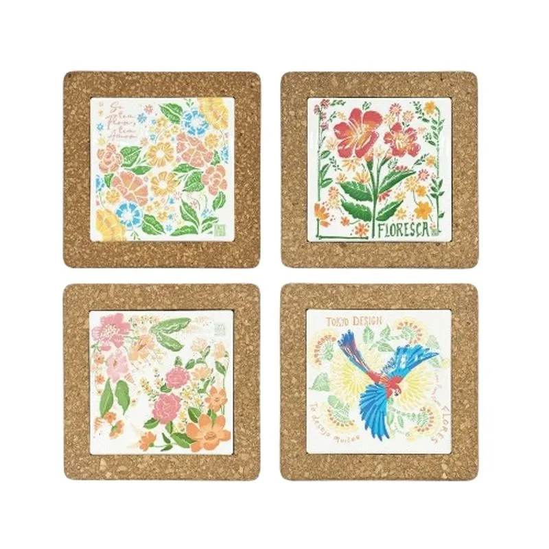 Enfeite Decorativo De Parede Em Ceramica Sortimento Flores Multiart