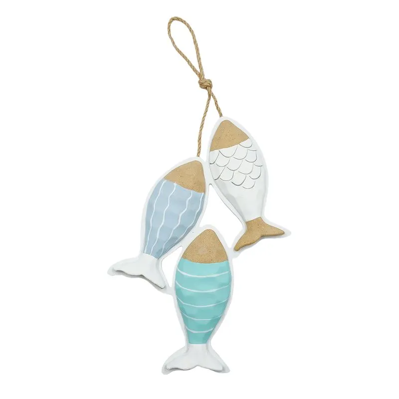 Enfeite Náutico Decorativo Peixe 42x20cm em MDF Multiart