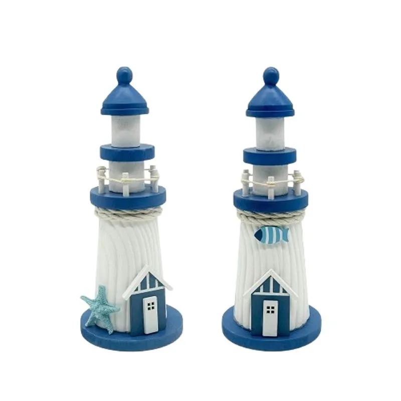 Enfeite Decorativo Mdf Farol Praia 19cm Sortido Multiart