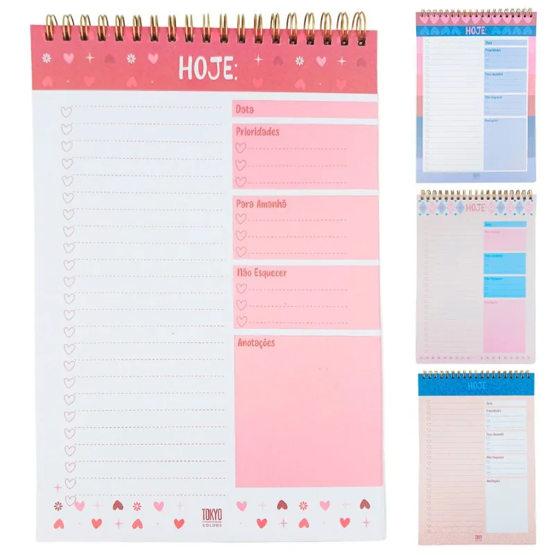 Planner de Anotações 24x17,5cm em Papel Multiart SORTIDOS