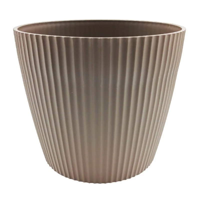 Vaso Decorativo 13x11cm em Plástico Multiart-Marrom