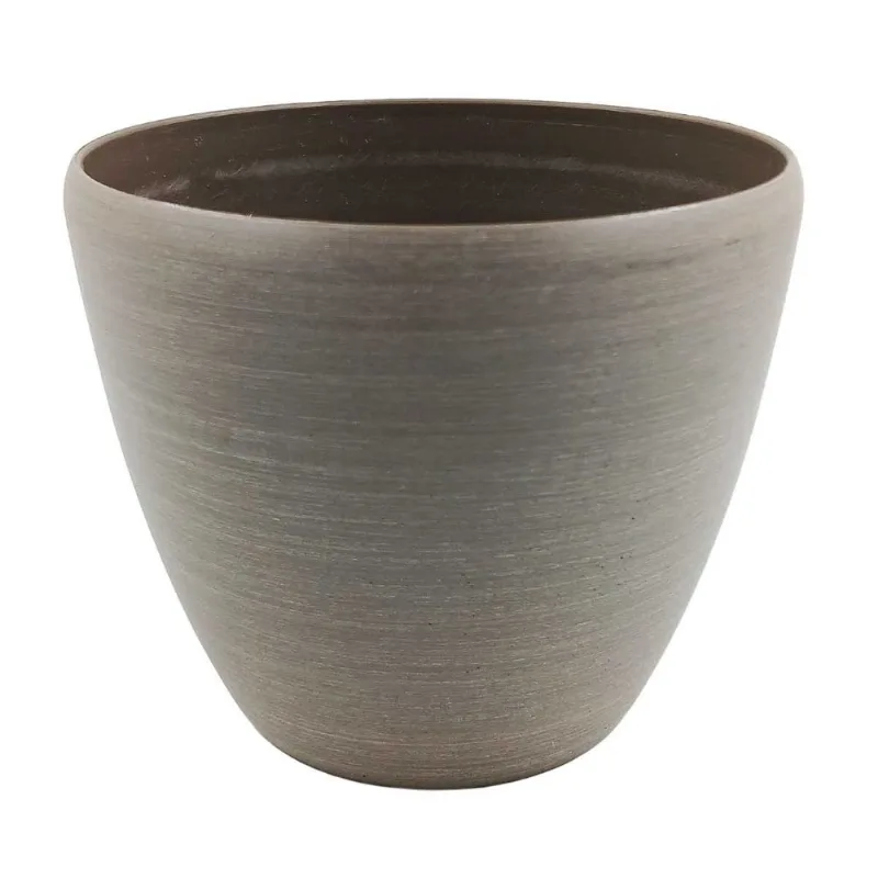Vaso Decorativo 11x8cm em Plástico Multiart-Marrom