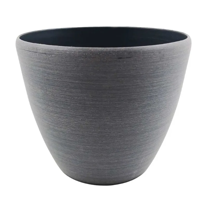Vaso Decorativo 17x13cm em Plástico Multiart-Cinza