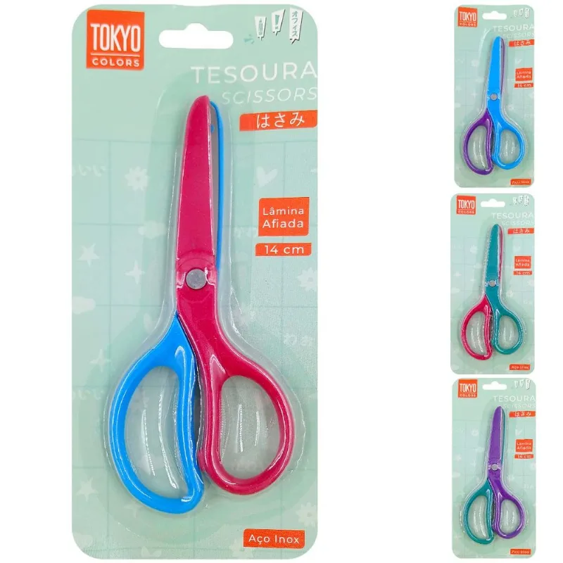 Tesoura Colors Multiuso 14cm em Inox Multiart - Sortidos