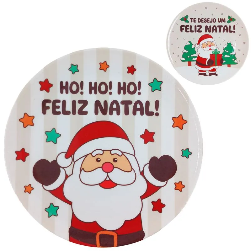 Prato Natalino 20cm em Plástico Multiart