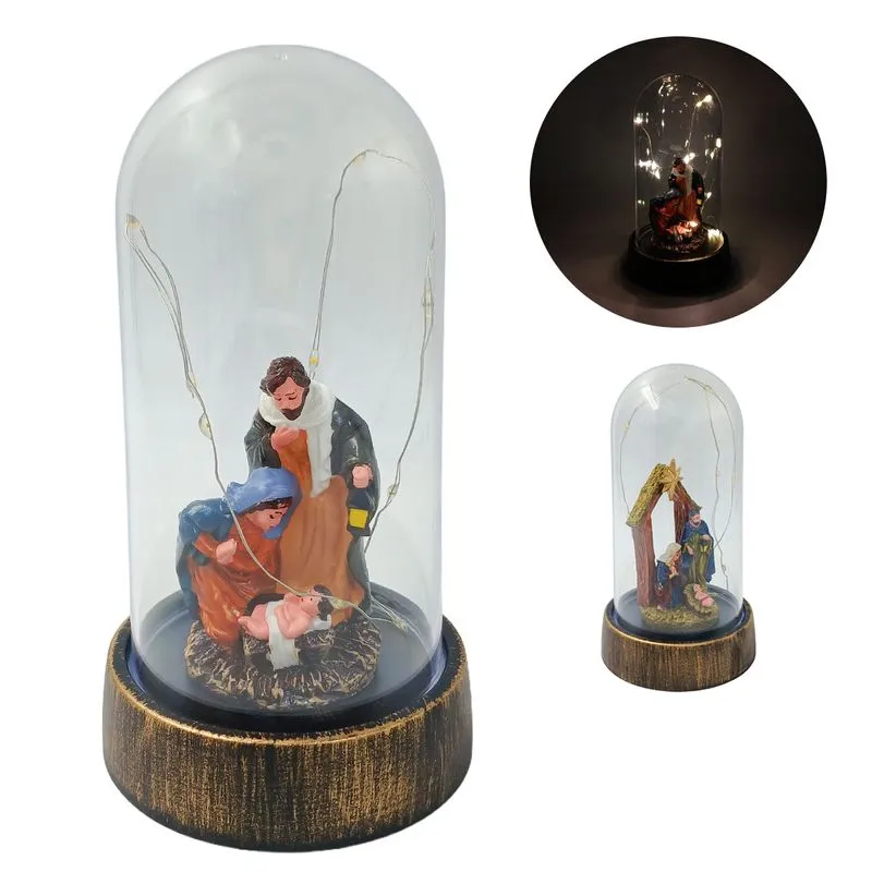 Cenário Presépio Natal Decorativo 15x8cm em Resina Multiart