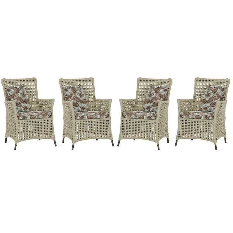 4 Poltronas Igapó Alumínio Pintura Marrom Corda Náutica E6 Rami