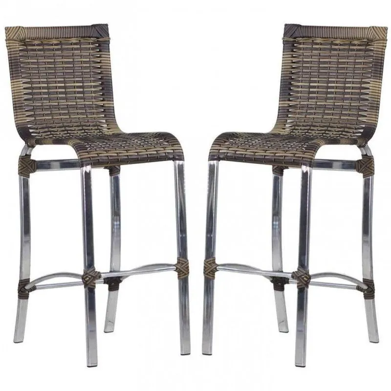 2 Banquetas Haiti Em Alumínio Balcão, Edícula E Cozinha Cappuccino