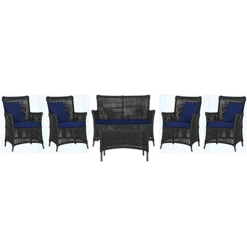 Jogo Sofá 4 Poltronas E Mesa Igapó Marrom E10 Trama Original Preto