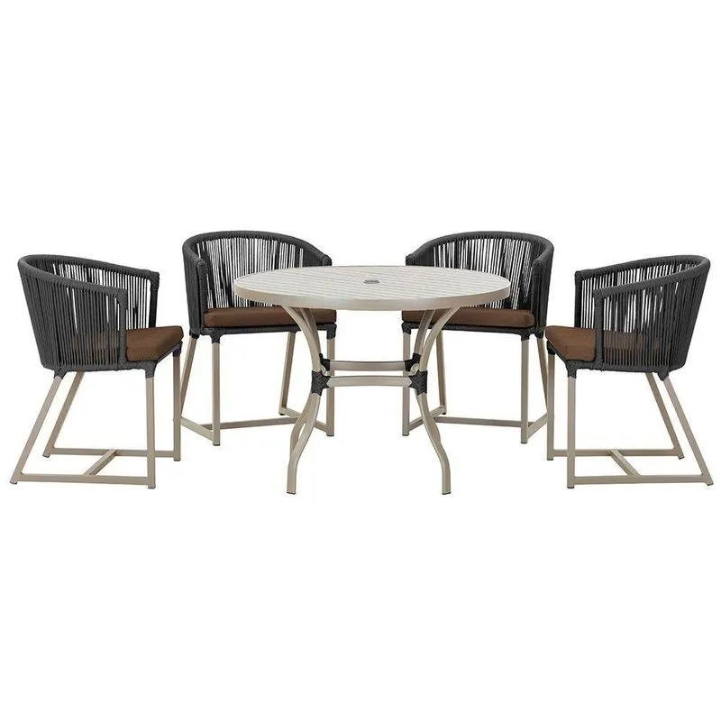 Mesa Com 4 Cadeiras E Noronha Estofado 9 Trama Original Preto
