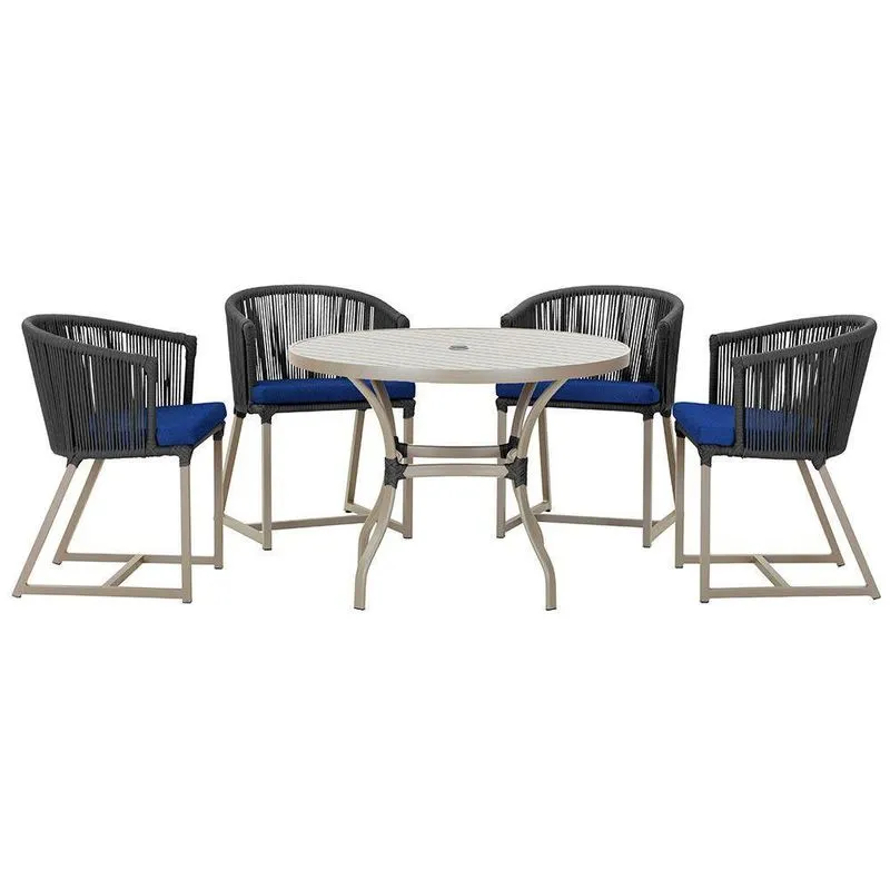 Mesa Com 4 Cadeiras E Noronha Estofado 10 Trama Original Preto