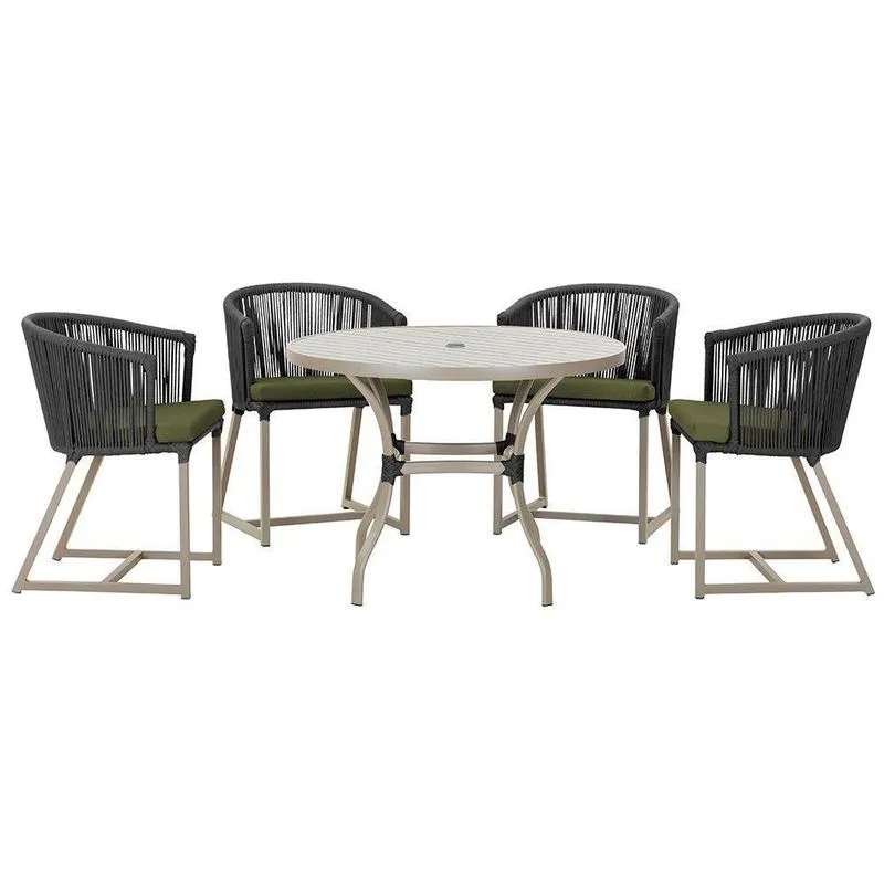 Mesa Com 4 Cadeiras E Noronha Estofado 13 Trama Original Preto