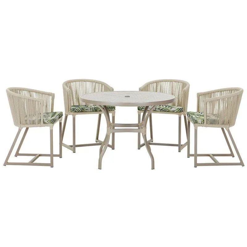 Mesa Com 4 Cadeiras E Noronha Estofado 5 Trama Original Rami