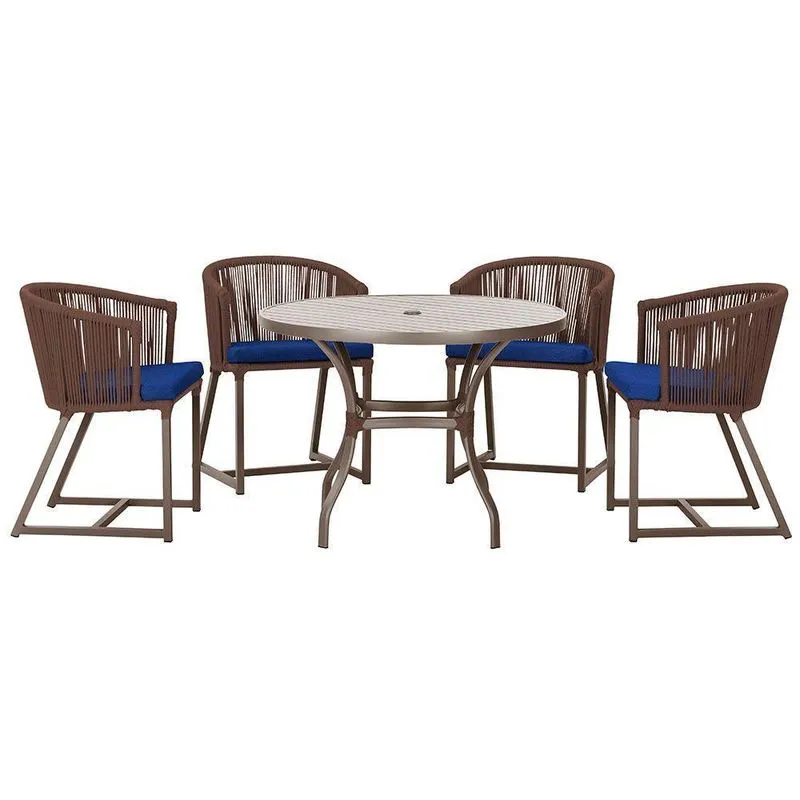 Mesa Com 4 Cadeiras E Noronha Estofado 10 Trama Original Marrom