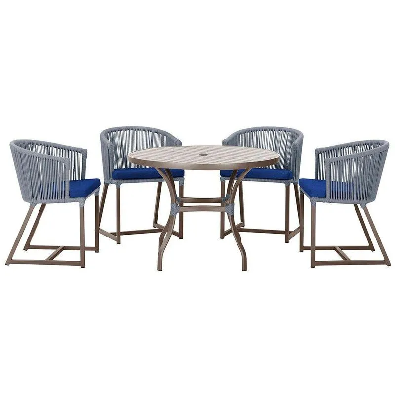 Mesa Com 4 Cadeiras E Noronha Estofado 10 Trama Original Prata