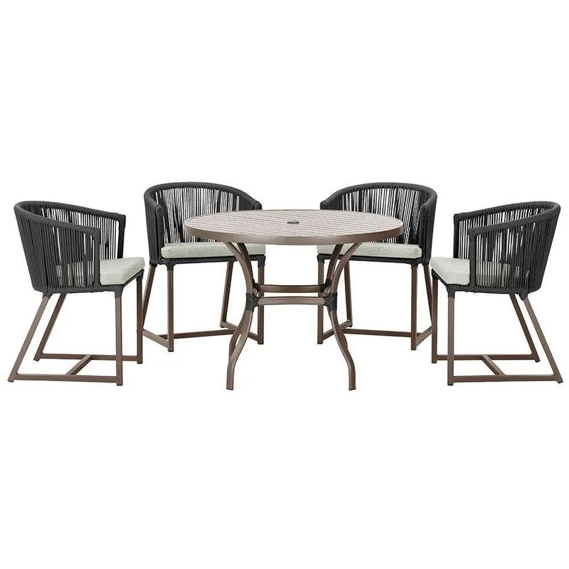 Mesa Com 4 Cadeiras E Noronha Estofado 3 Trama Original Preto