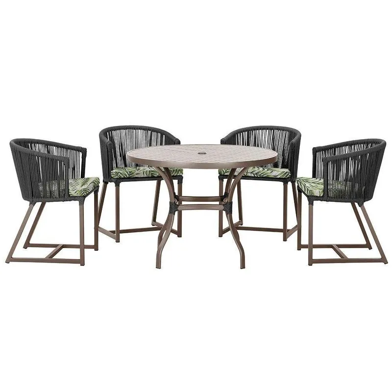 Mesa Com 4 Cadeiras E Noronha Estofado 5 Trama Original Preto
