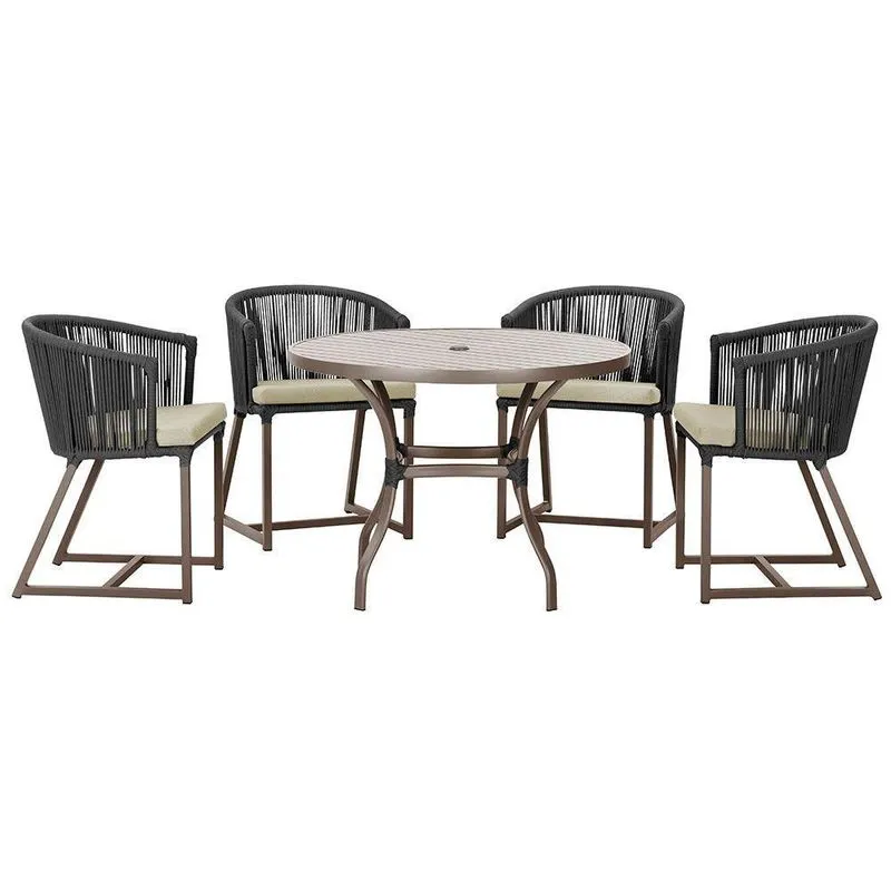 Mesa Com 4 Cadeiras E Noronha Estofado 7 Trama Original Preto