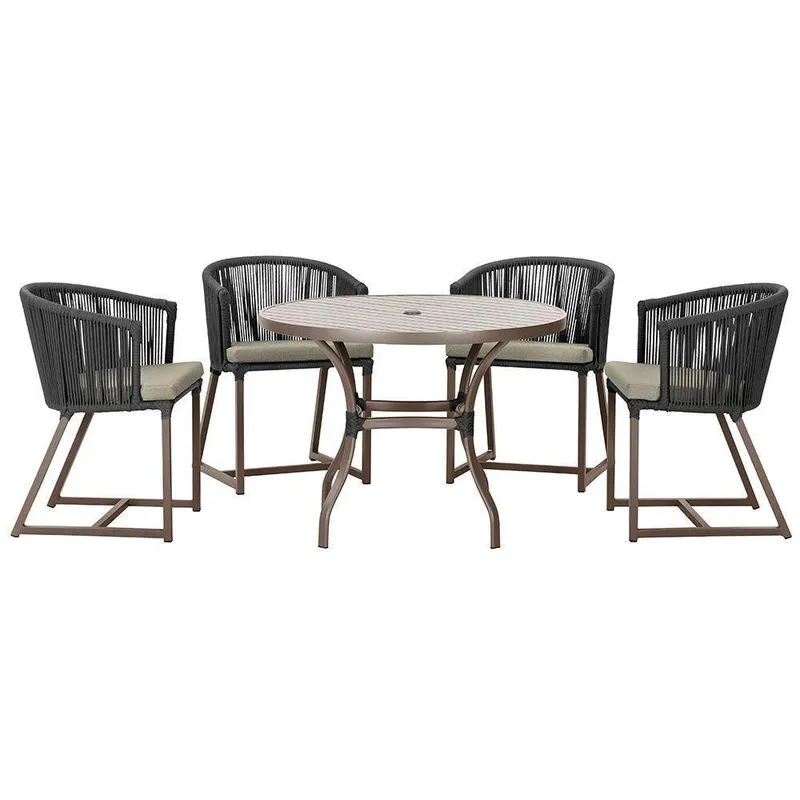 Mesa Com 4 Cadeiras E Noronha Estofado 8 Trama Original Preto