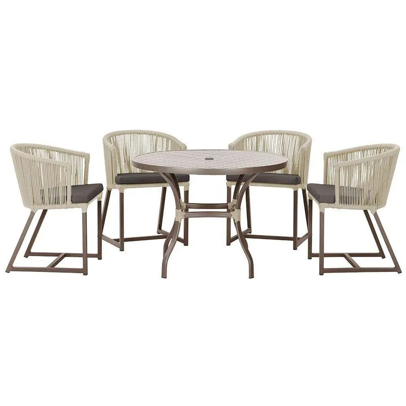 Mesa Com 4 Cadeiras E Noronha Estofado 11 Trama Original Rami