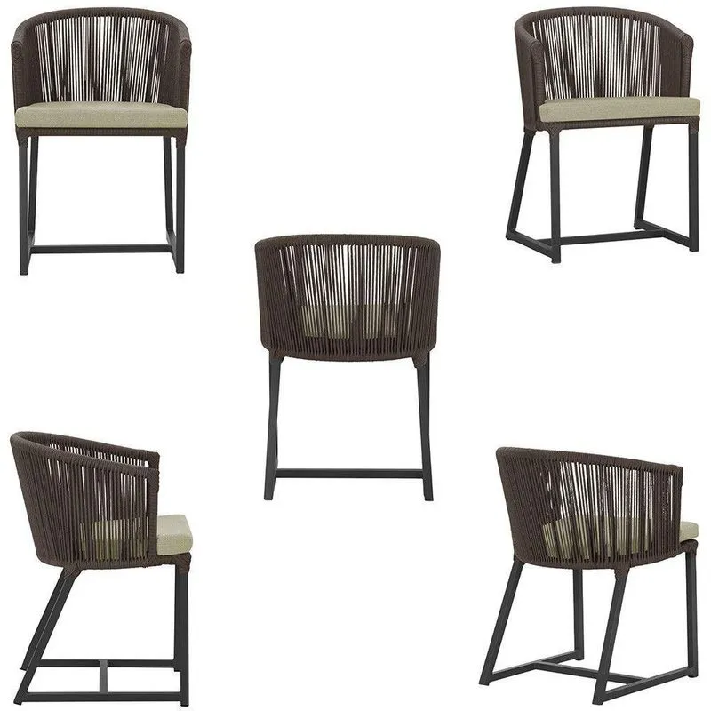 Mesa Com 4 Cadeiras E Noronha Estofado 7 Trama Original Marrom