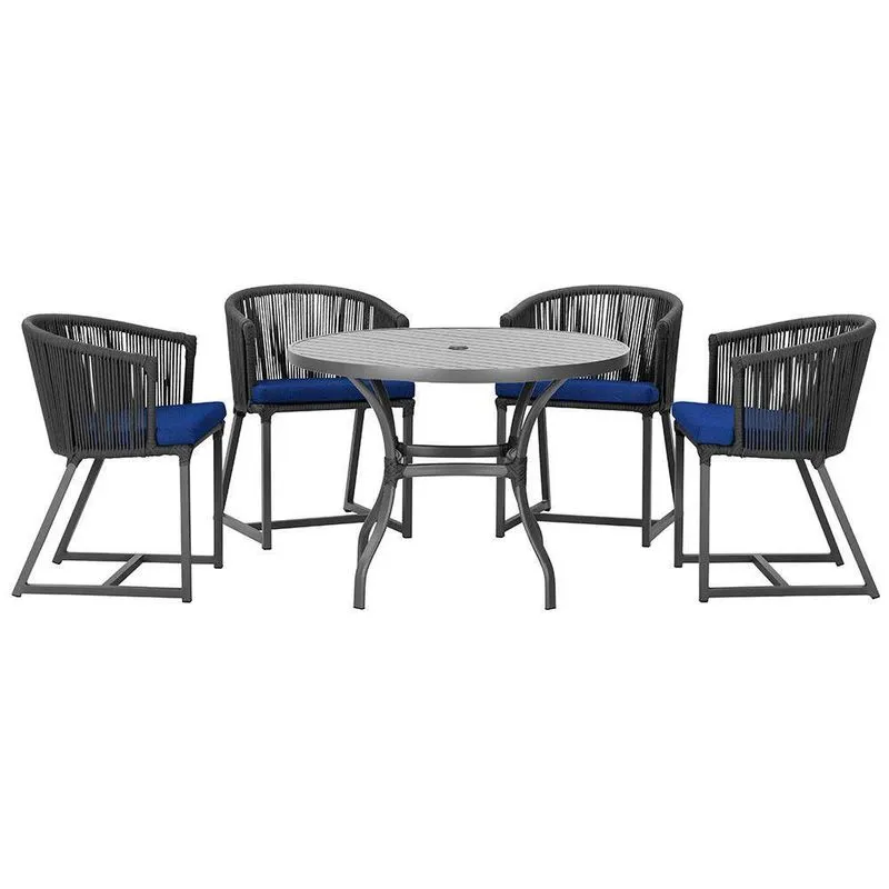 Mesa Com 4 Cadeiras E Noronha Estofado 10 Trama Original Preto