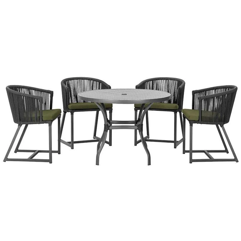 Mesa Com 4 Cadeiras E Noronha Estofado 13 Trama Original Preto