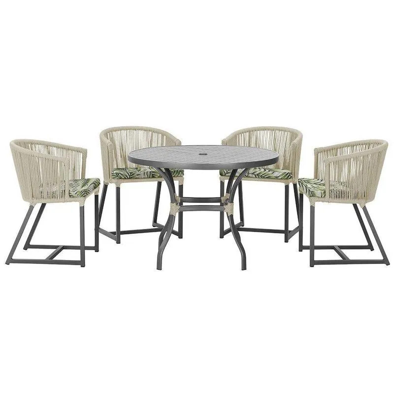 Mesa Com 4 Cadeiras E Noronha Estofado 5 Trama Original Rami